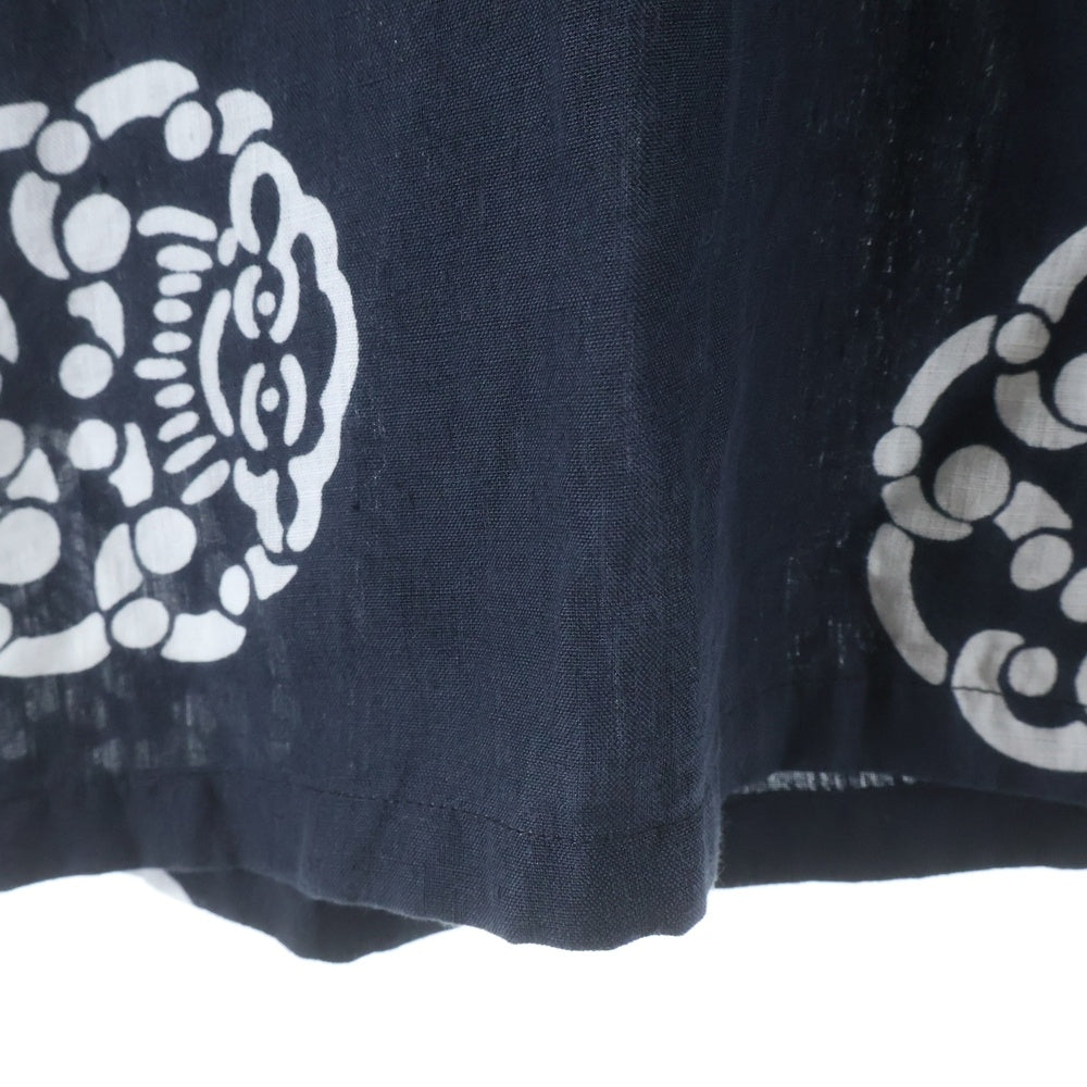VISVIM(ヴィスヴィム) 21SS FREE EDGE SHIRT S/S LITTLE CLOUD 半袖 オープンカラー シャツ ブラック 0121105011018