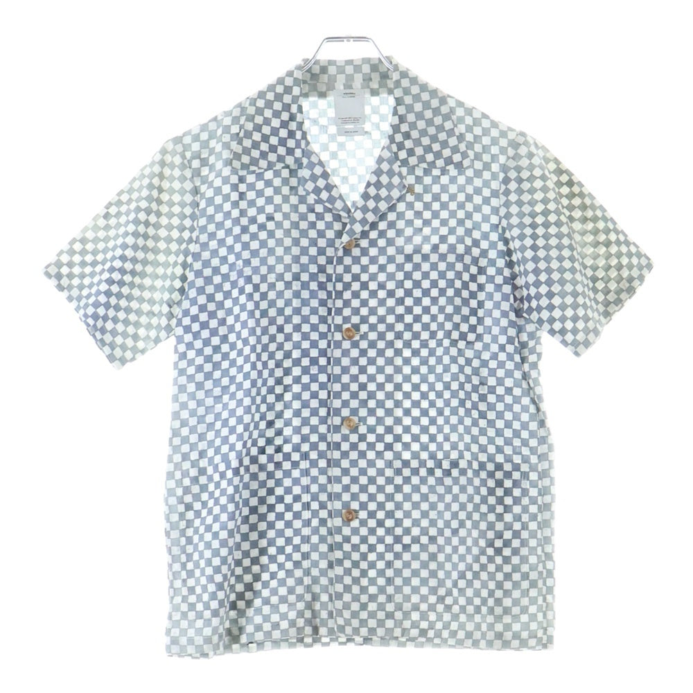 VISVIM(ヴィスヴィム) DUKE SHIRT S/S CHECKERBOARD チェッカーボード 半袖シャツ グレー 0116105011024