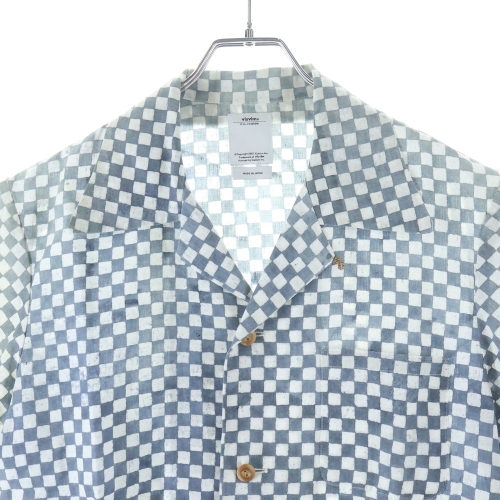 VISVIM(ヴィスヴィム) DUKE SHIRT S/S CHECKERBOARD チェッカーボード 半袖シャツ グレー 0116105011024