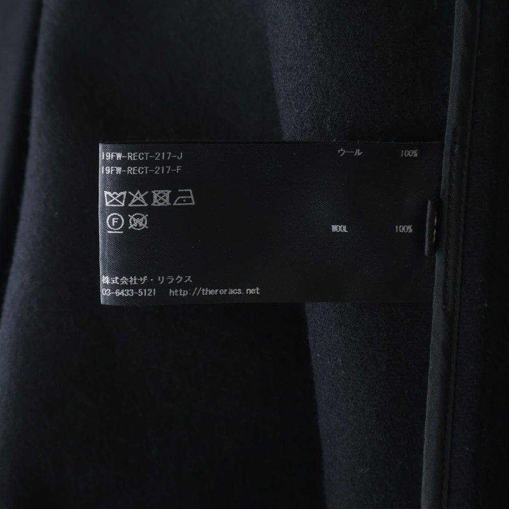 THE RERACS(ザ リラクス) 19AW ベルデッドチェスターコート ネイビー 19FW-RECT-217-2-J