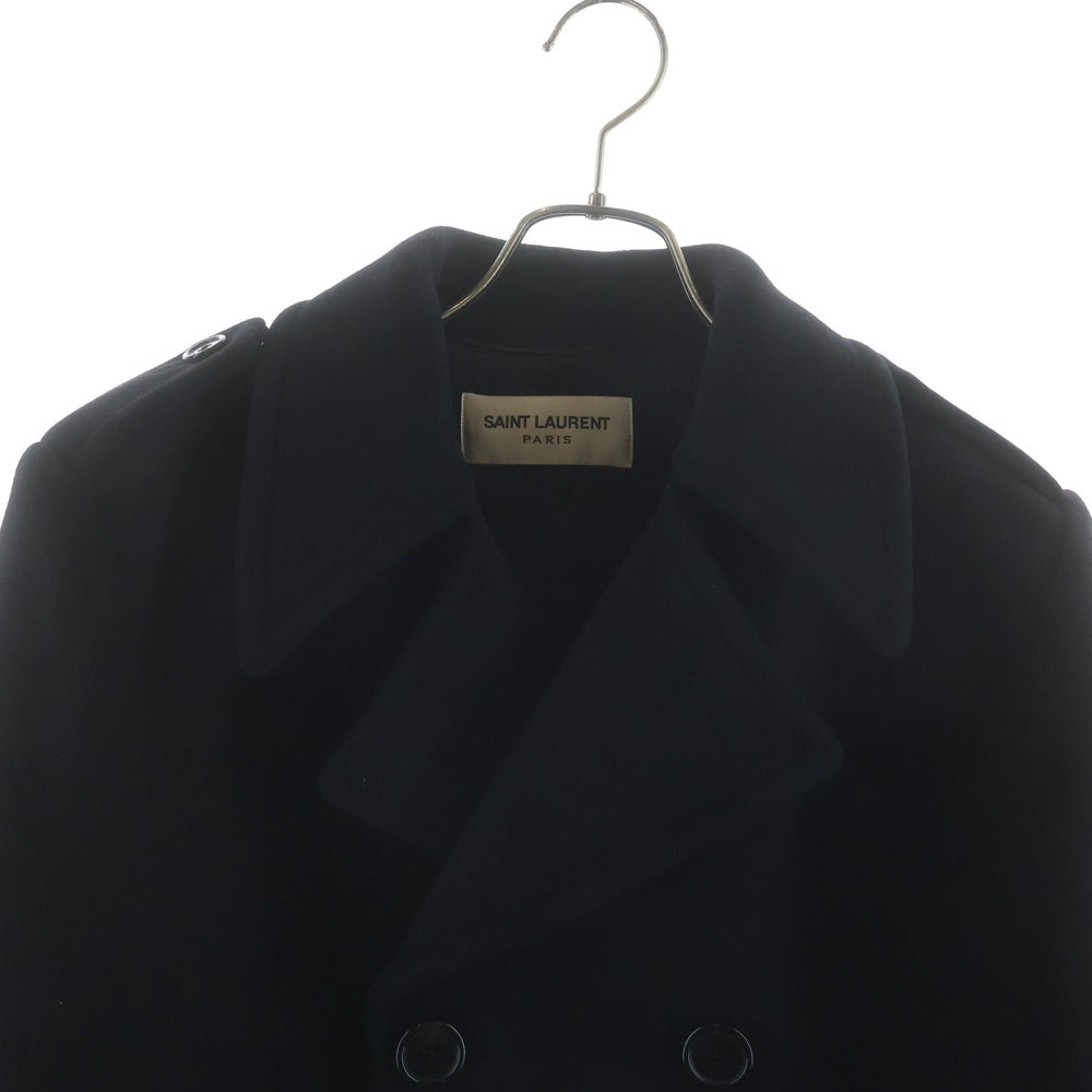 SAINT LAURENT PARIS(サンローランパリ) 16AW メルトン ピーコート ネイビー 437605 Y112W