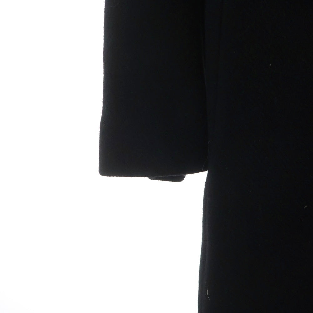 SAINT LAURENT PARIS(サンローランパリ) 15AW ピークトラペル ダブルブレスト チェスターコート ブラック 397010 Y835J