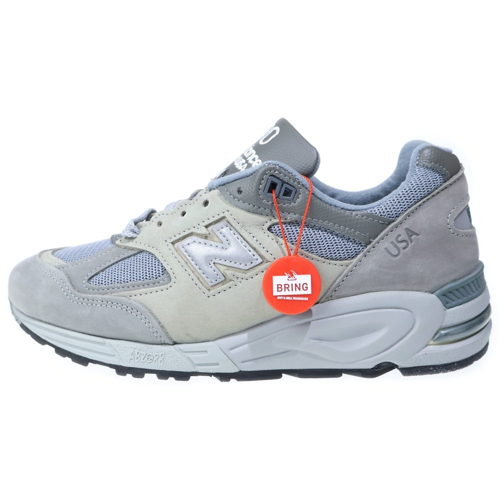 New Balance(ニューバランス) M990WT2 ×WTAPS 990V2 ダブルタップス スウェードレザー メッシュ ローカットスニーカー グレー US8/26cm