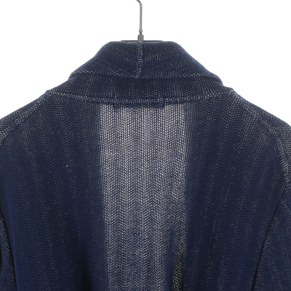 LARDINI(ラルディーニ) コットン ショールカラー カーディガン ブルー JMLJM43