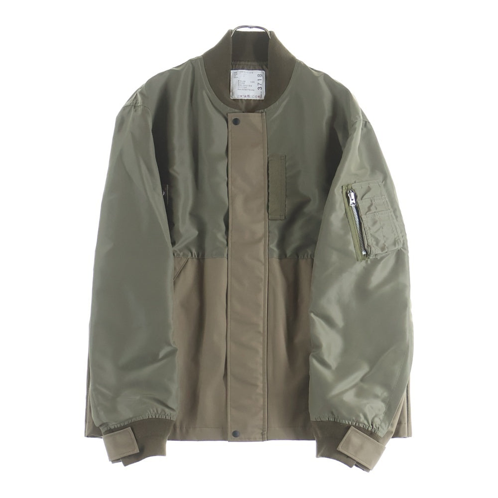 Sacai(サカイ) Nylon Twill x Grosgrain Blouson ナイロンツイル ジャケット ブルゾン カーキ 25-03718M