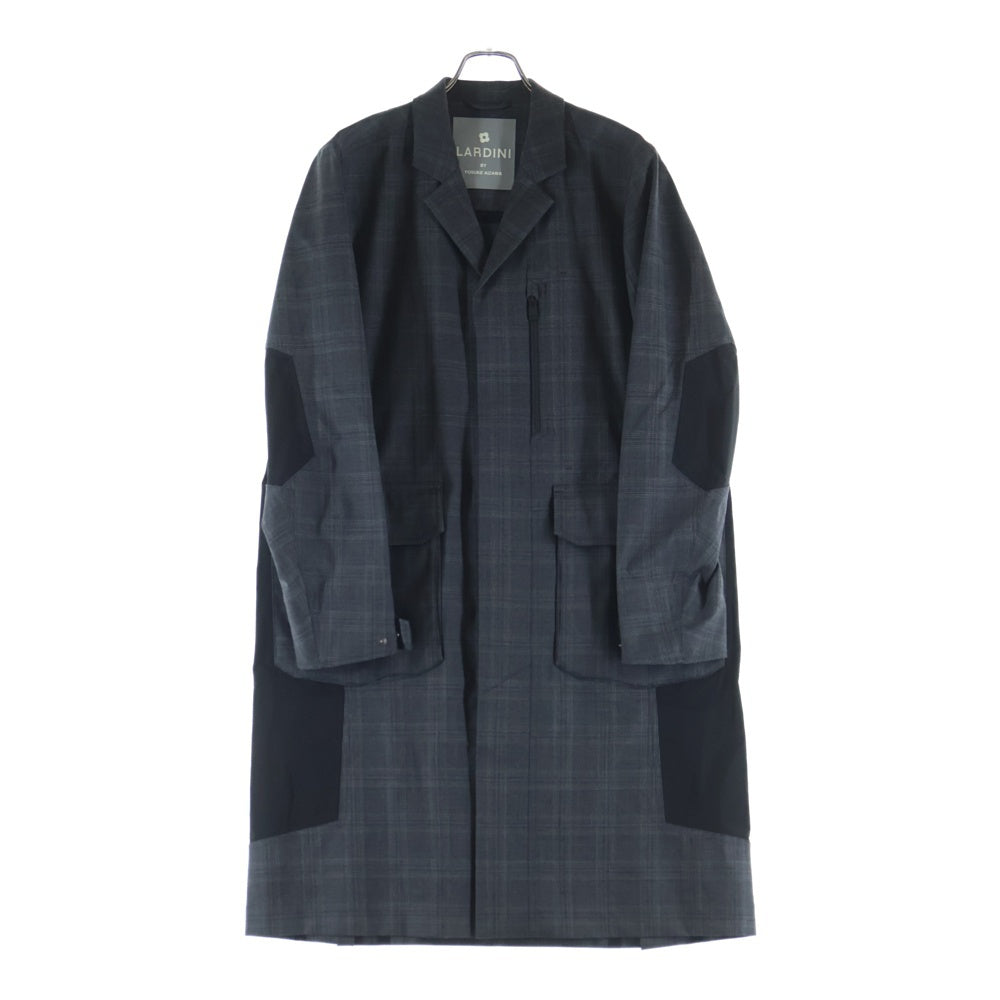 LARDINI(ラルディーニ) グレンチェック ウール チェスターコート グレー JSJ06
