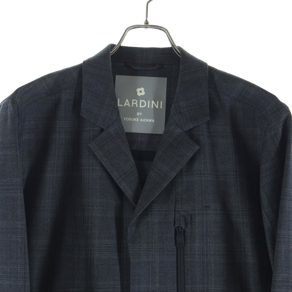 LARDINI(ラルディーニ) グレンチェック ウール チェスターコート グレー JSJ06