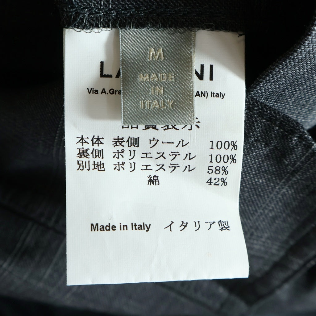 LARDINI(ラルディーニ) グレンチェック ウール チェスターコート グレー JSJ06