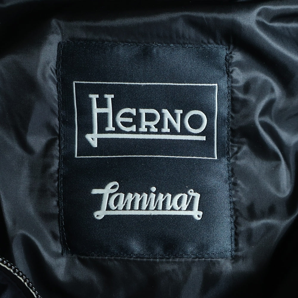 HERNO(ヘルノ) Laminar ラミナー フード ライナー付き ダウンコート ジャケット ネイビー PI064UL-11106-9201