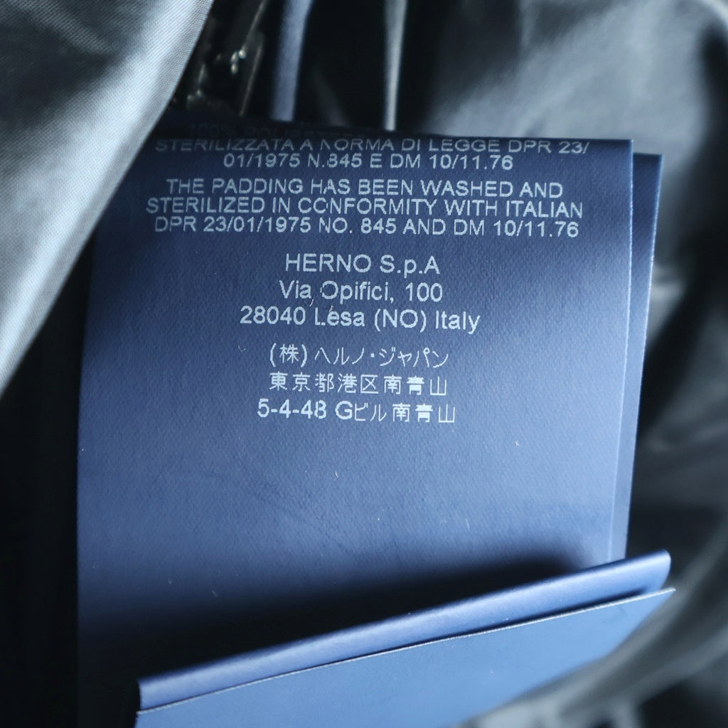 HERNO(ヘルノ) Laminar ラミナー フード ライナー付き ダウンコート ジャケット ネイビー PI064UL-11106-9201