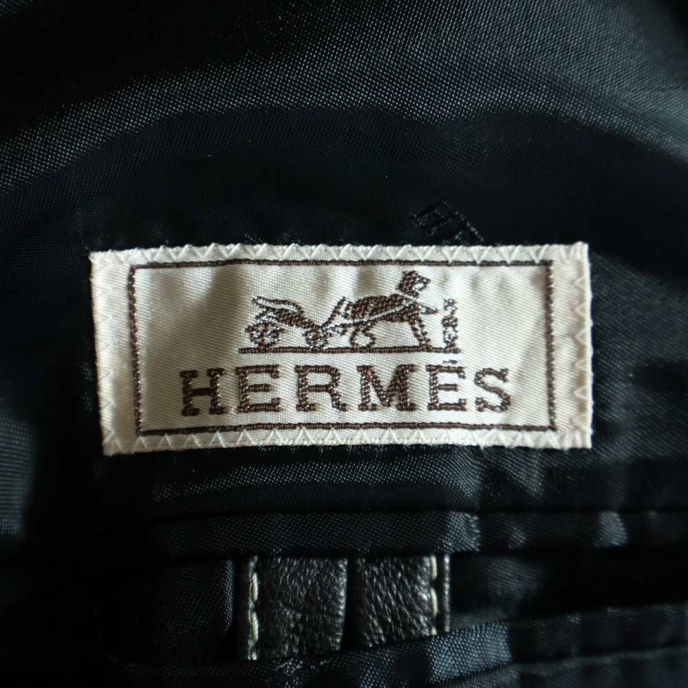 HERMES(エルメス) ウール チェスターコート ブラック PT9203