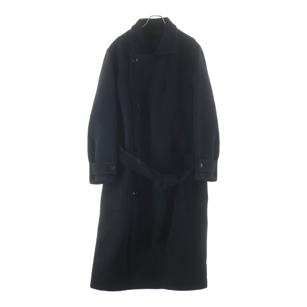 LEMAIRE(ルメール) 23AW WRAP COAT ラップコート ウールロングコート ブラック CO1037 LF1116