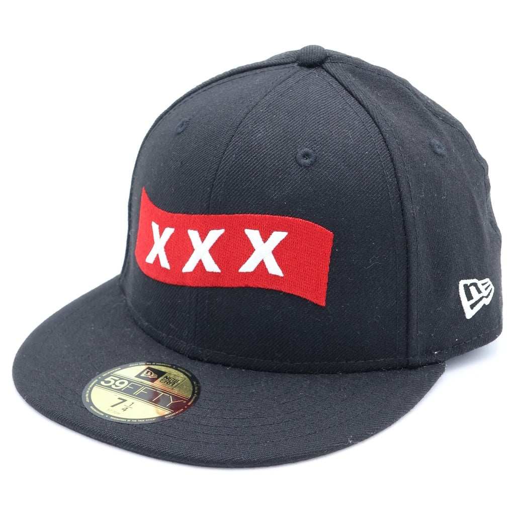 GOD SELECTION XXX(ゴッドセレクショントリプルエックス) ×NEWERA 59FIFTY ニューエラ ベースボールキャップ 帽子 ブラック/レッド