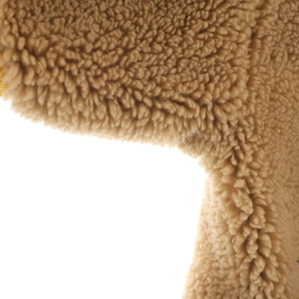 STELLA McCARTNEY(ステラマッカートニー) 21AW ラバーロゴ ボア フリース ハーフジップ プルオーバー ジャケット ブルゾン ブラウン/ブルー レディース 603726