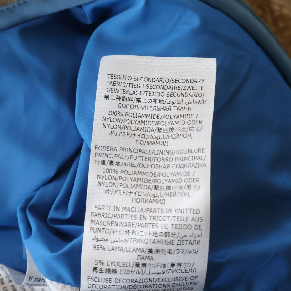 STELLA McCARTNEY(ステラマッカートニー) 21AW ラバーロゴ ボア フリース ハーフジップ プルオーバー ジャケット ブルゾン ブラウン/ブルー レディース 603726