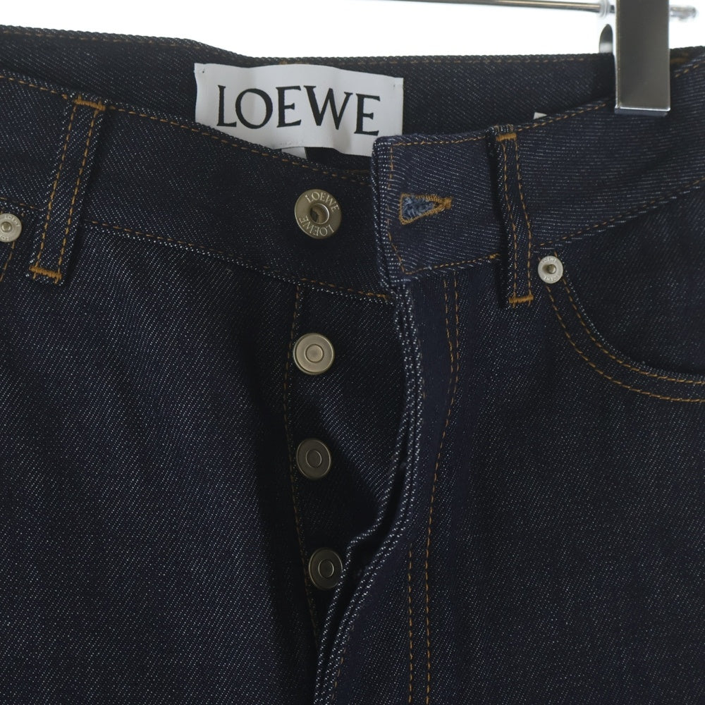 LOEWE(ロエベ) ハイウエスト フレア ワイド デニムパンツ インディゴ レディース S540Y11X72