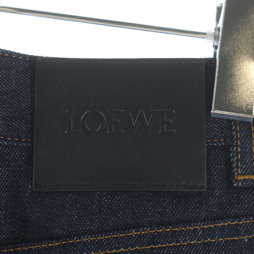 LOEWE(ロエベ) ハイウエスト フレア ワイド デニムパンツ インディゴ レディース S540Y11X72