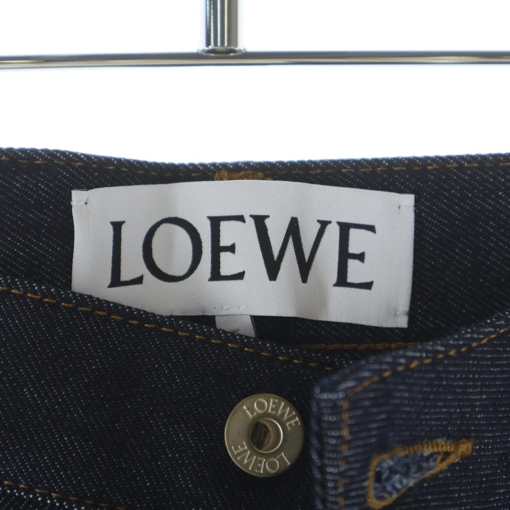 LOEWE(ロエベ) ハイウエスト フレア ワイド デニムパンツ インディゴ レディース S540Y11X72