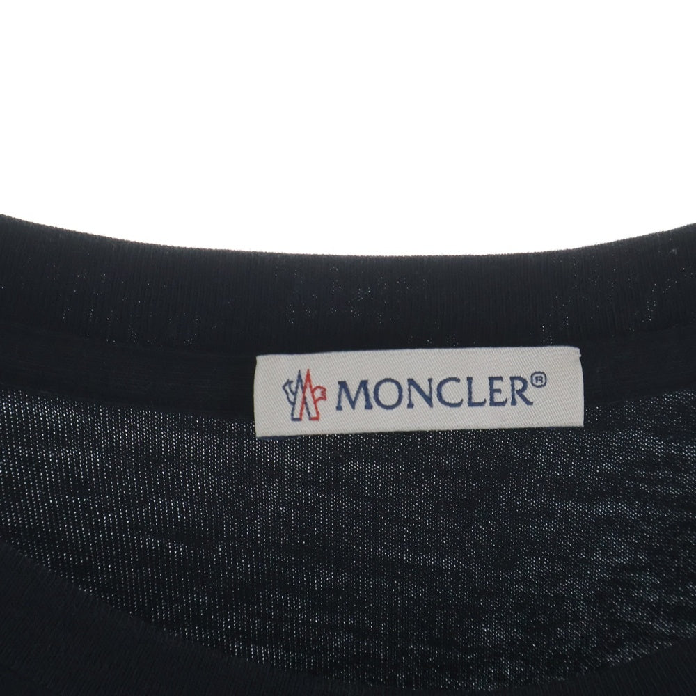 MONCLER(モンクレール) 21SS フロントロゴ クルーネック 半袖Tシャツ カットソー ブラック G10938C71510