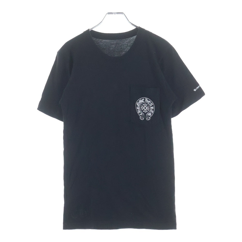 CHROME HEARTS(クロムハーツ) CH T-SHRT バックホースシュープリント 半袖Tシャツ カットソー ブラック