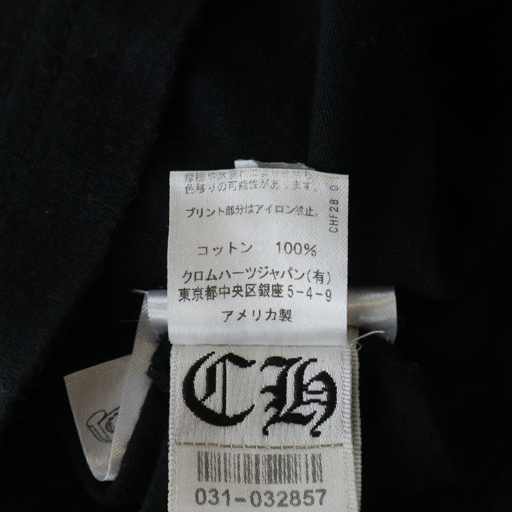 CHROME HEARTS(クロムハーツ) CH T-SHRT バックホースシュープリント 半袖Tシャツ カットソー ブラック