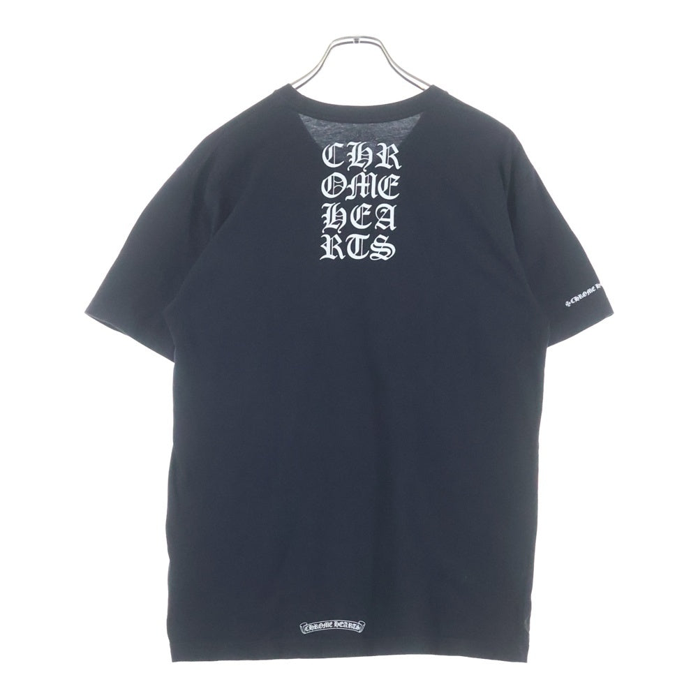 CHROME HEARTS(クロムハーツ) VERTICAL LOGO バーティカル ロゴ クルーネック 半袖 Tシャツ カットソー ブラック