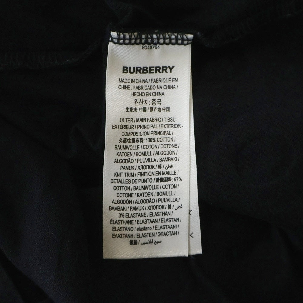 BURBERRY(バーバリー) ホースフェリー プリント クルーネック 半袖Tシャツ カットソー ブラック 8040764