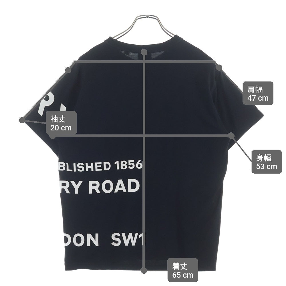 BURBERRY(バーバリー) ホースフェリー プリント クルーネック 半袖Tシャツ カットソー ブラック 8040764