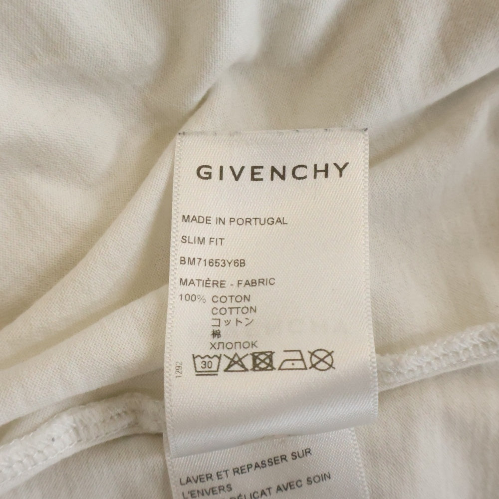 GIVENCHY(ジバンシィ) リバースロゴ プリント クルーネック 半袖Tシャツ カットソー ホワイト BM71653Y6B