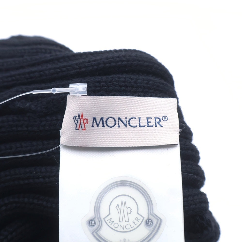 MONCLER(モンクレール) 19AW 刺繍ロゴ ニットキャップ ビーニー ブラック レディース E20930021900