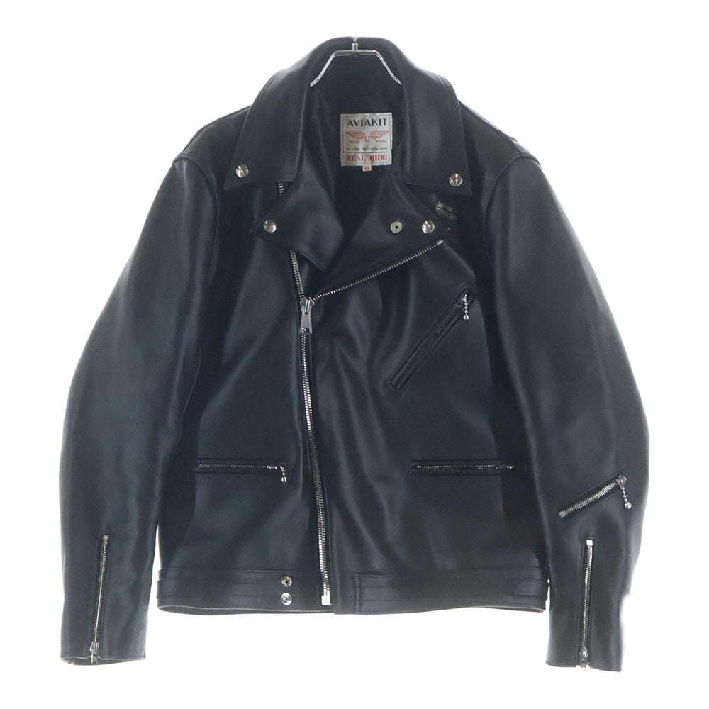 Lewis Leathers(ルイスレザー) CYCLONE TIGHT FIT REAL HIDE サイクロン タイトフィット リアル ハイド ジップアップ ダブルライダース レザー ジャケット ブラック