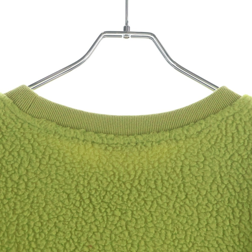 SUPREME(シュプリーム) 17AW Polartec Deep Pile Crewneck ロゴ刺繍 ポーラテック クルーネック フリース トレーナー グリーン