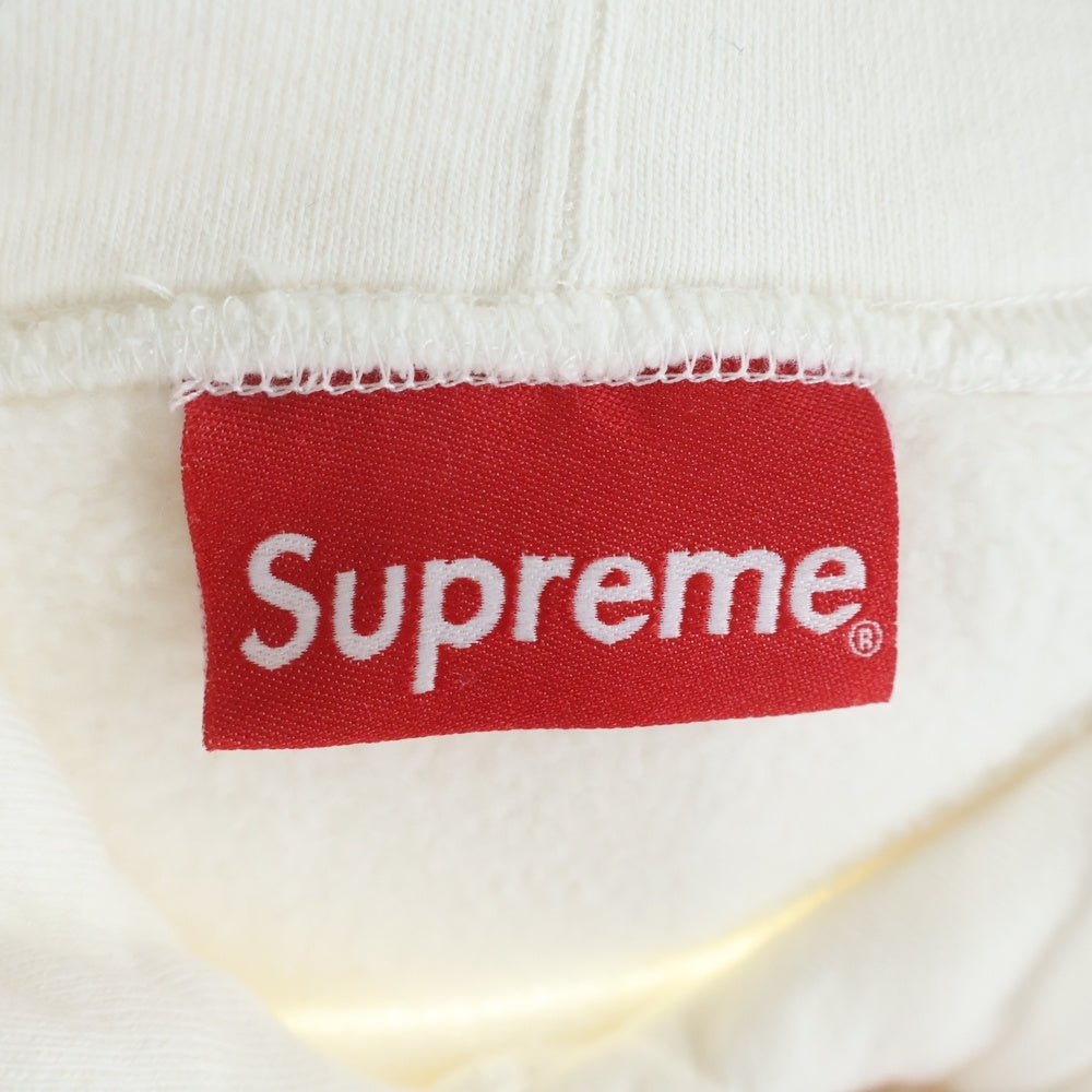 SUPREME(シュプリーム) 19SS Zip Pouch Hooded Sweatshirt ジップ ロゴ ポーチ ポケット スウェット プルオーバーパーカー ホワイト