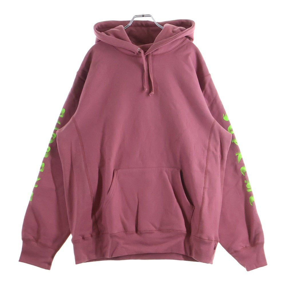SUPREME(シュプリーム) 18AW Gradient Sleeve Hooded Sweatshirt スリーブプリント スウェットパーカー パープル