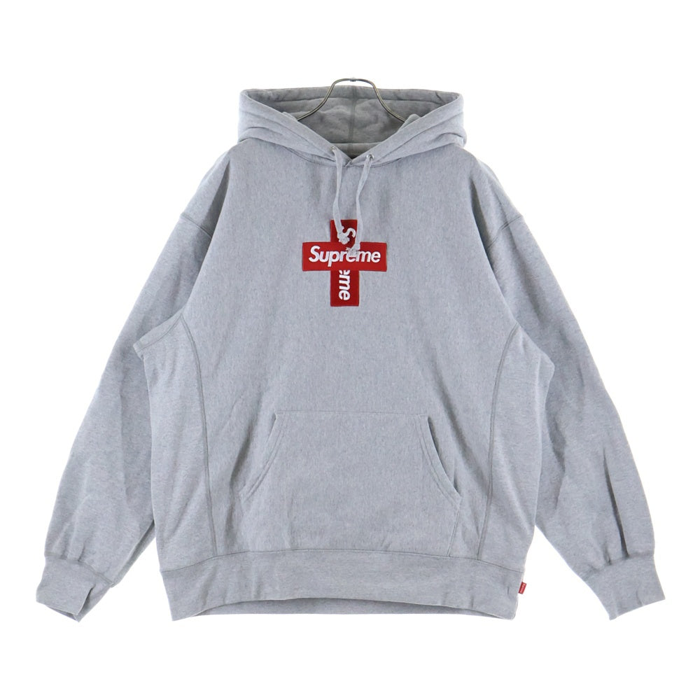 SUPREME(シュプリーム) 20AW Cross Box Logo Hooded Sweatshirt クロス ボックスロゴ フーデッド スウェットシャツ プルオーバーパーカー グレー