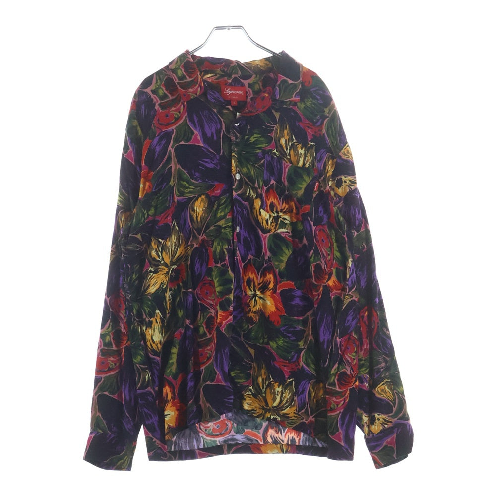 SUPREME(シュプリーム) 17AW Painted Floral Rayon Shirt フローラル レーヨン 長袖シャツ マルチ