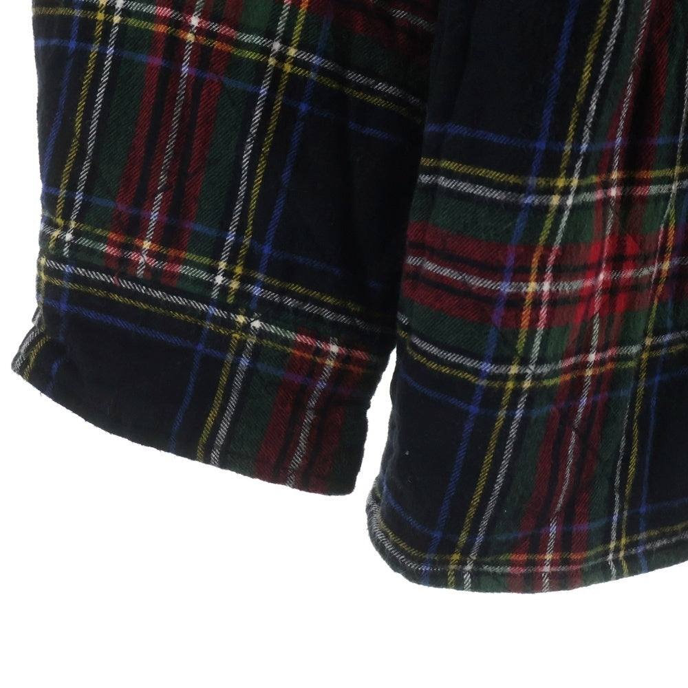 SUPREME(シュプリーム) 21AW Quilted Plaid Flannel Shirt スターロゴ刺繍 キルティングフランネルシャツ 長袖シャツ レッド/グリーン