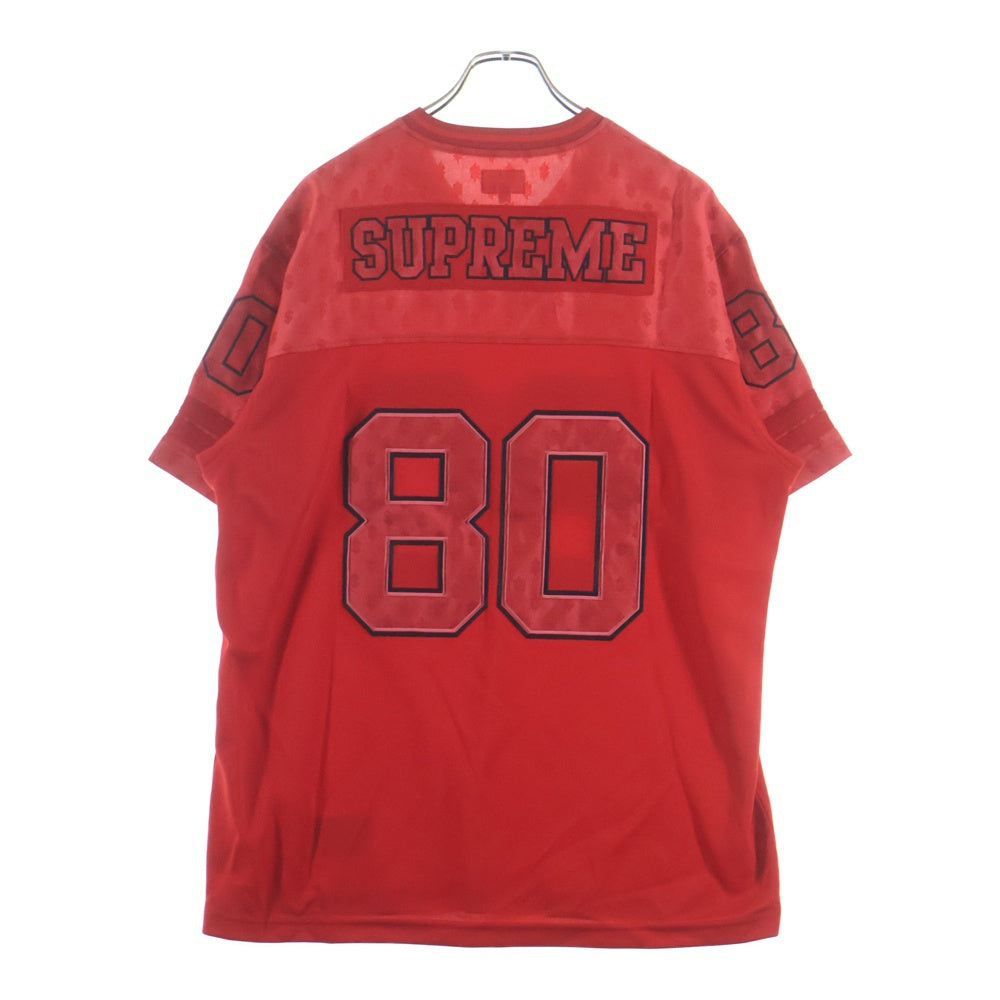 SUPREME(シュプリーム) 18SS Monogram Football Jersey モノグラム フットボール半袖Tシャツ ジャージ ゲームシャツ レッド