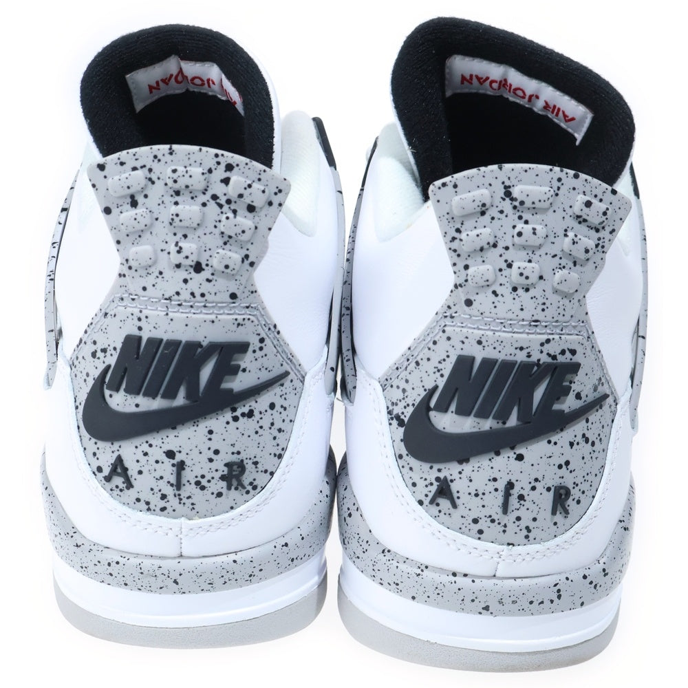 NIKE(ナイキ) 【観賞用 2015年製】 AIR JORDAN 4 RETRO OG WHITE CEMENT エアジョーダン 4 レトロ ホワイトセメント ハイカットスニーカー ホワイト US10/28cm 840606-192