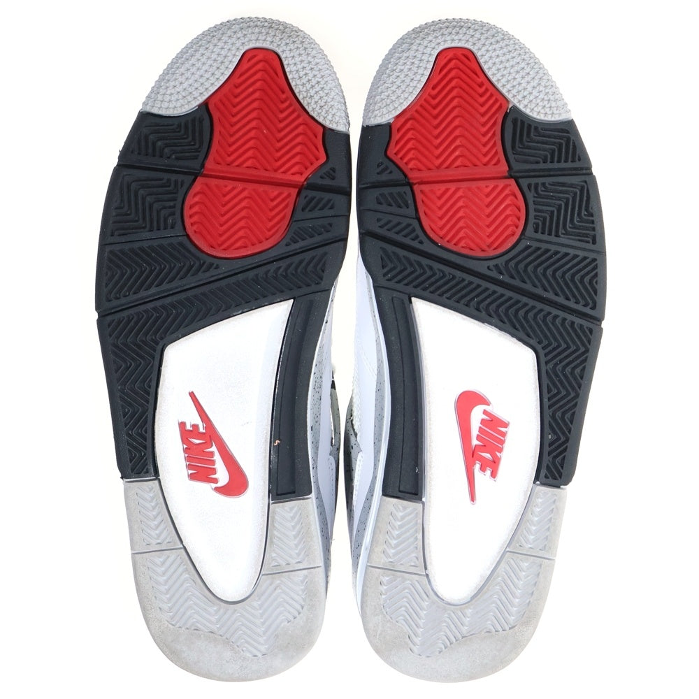 NIKE(ナイキ) 【観賞用 2015年製】 AIR JORDAN 4 RETRO OG WHITE CEMENT エアジョーダン 4 レトロ ホワイトセメント ハイカットスニーカー ホワイト US10/28cm 840606-192