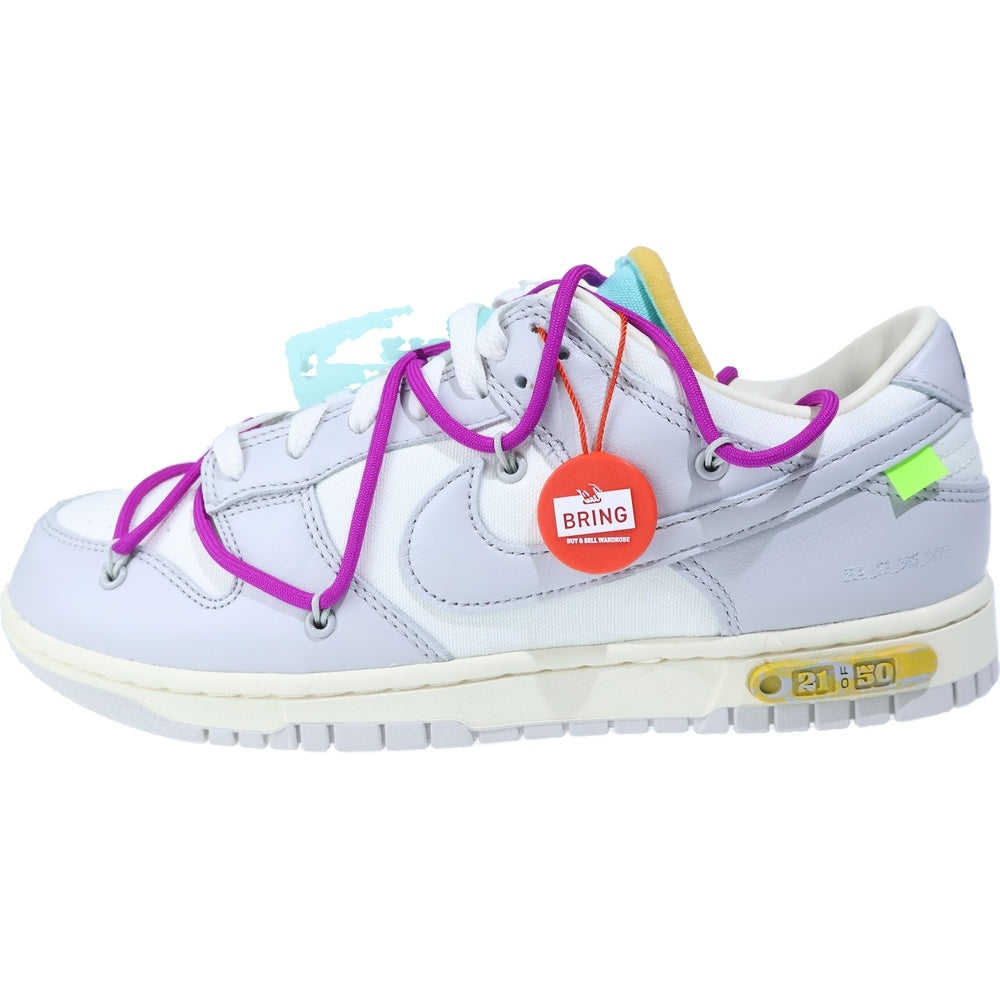 NIKE(ナイキ) ×OFF-WHITE DUNK LOW 1 OF 50 21 オフホワイト ダンク ローカットスニーカー グレー/ホワイト US10/28cm DM1602-100