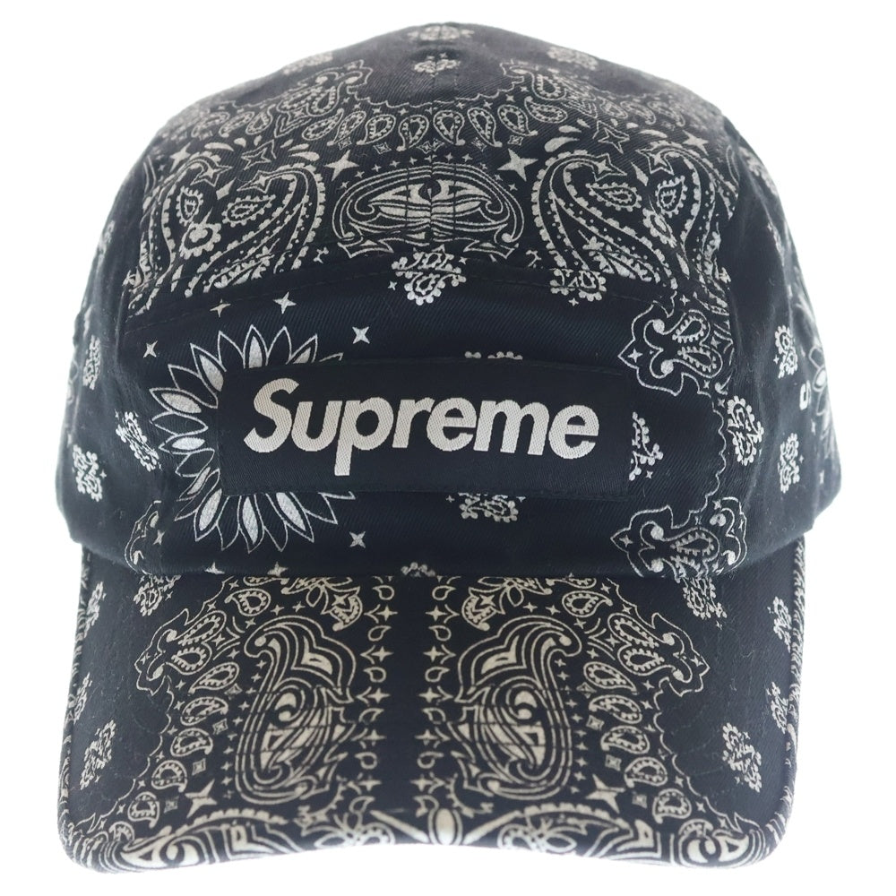 SUPREME(シュプリーム) Bandana Camp Cap バンダナキャンプキャップ 帽子 ブラック