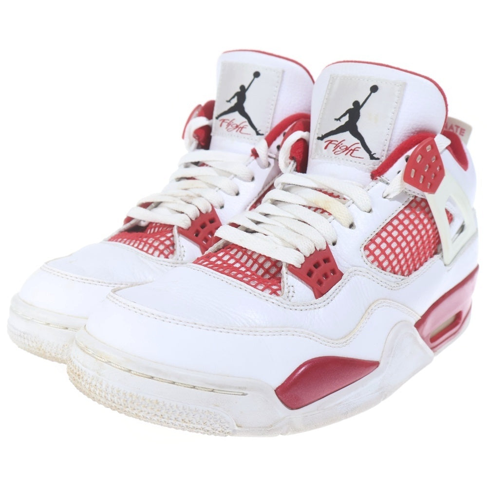 NIKE(ナイキ) 【観賞用2015年】 AIR JORDAN 4 RETRO ALTERNATE 89 エアジョーダン4 レトロ オルタネイト ハイカットスニーカー ホワイト/レッド US10/28cm 308497-106