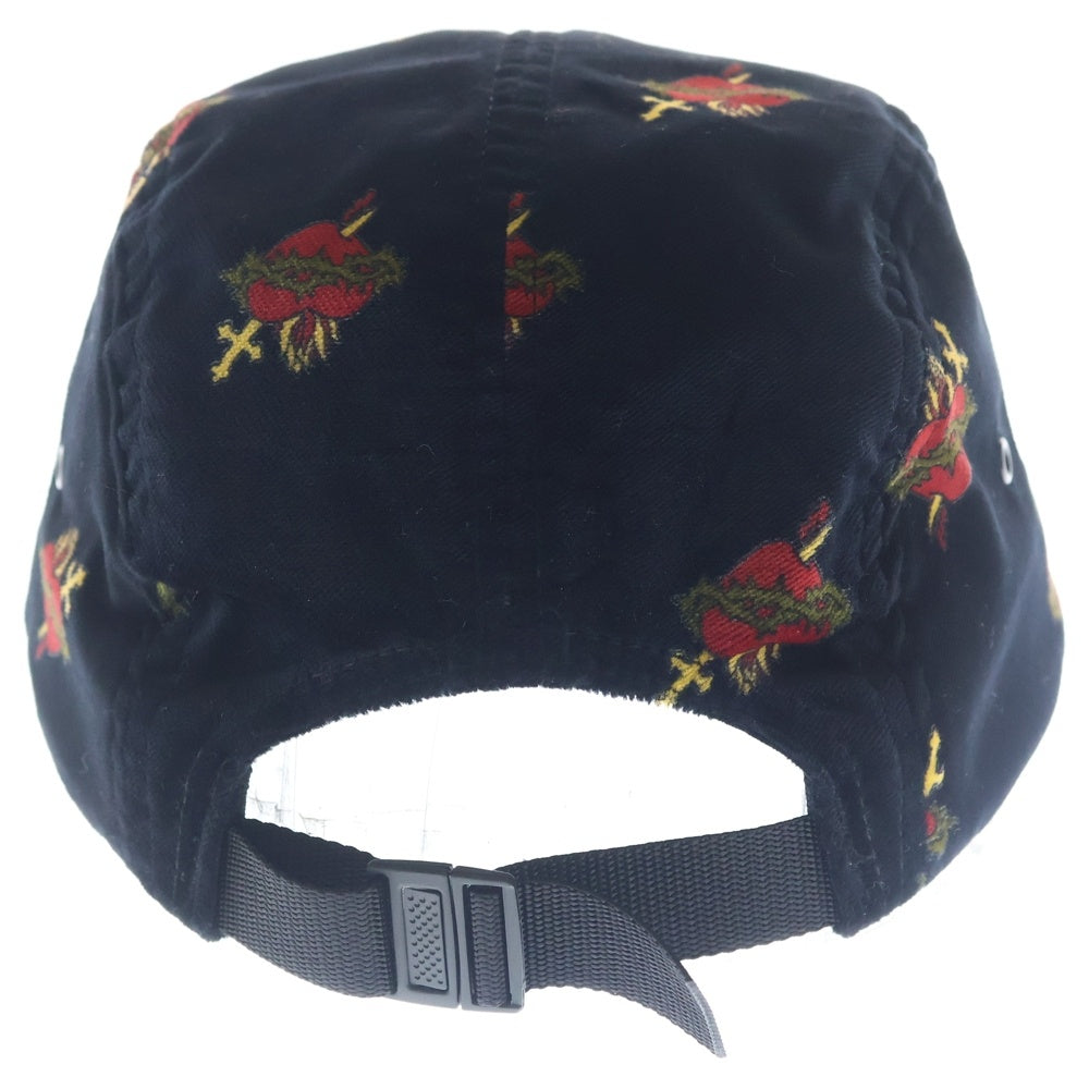 SUPREME(シュプリーム) 17AW Sacred Hearts Camp Cap ベロア キャンプキャップ 帽子 ブラック