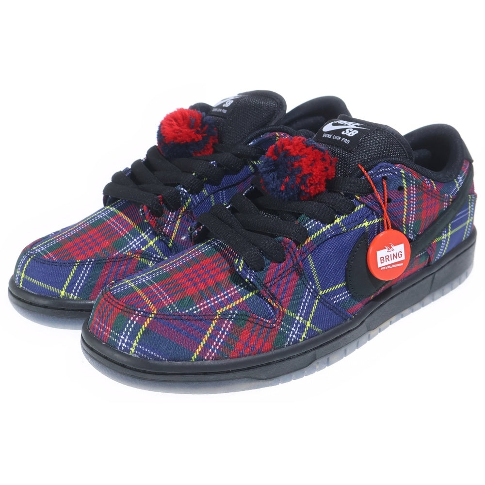 NIKE SB(ナイキエスビー) ×NARDWUAR DUNK LOW PRO QS TARTAN II1493-600 ダンク タータン ローカットスニーカー マルチカラー US9.5/27.5cm
