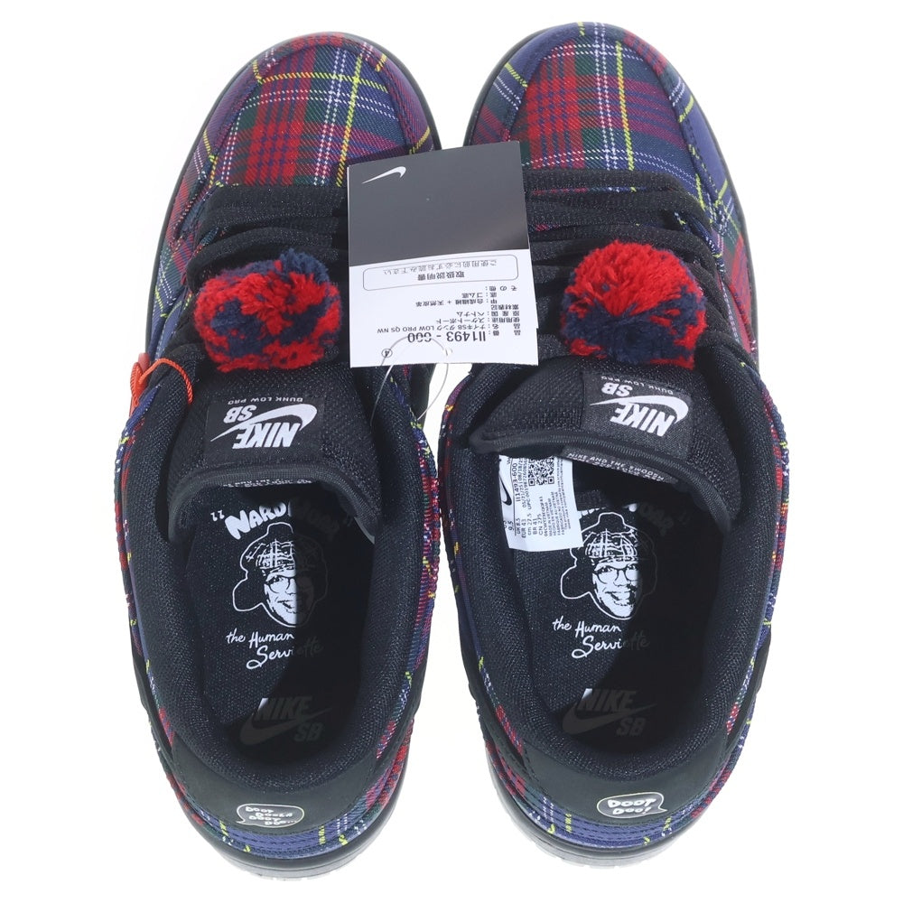 NIKE SB(ナイキエスビー) ×NARDWUAR DUNK LOW PRO QS TARTAN II1493-600 ダンク タータン ローカットスニーカー マルチカラー US9.5/27.5cm