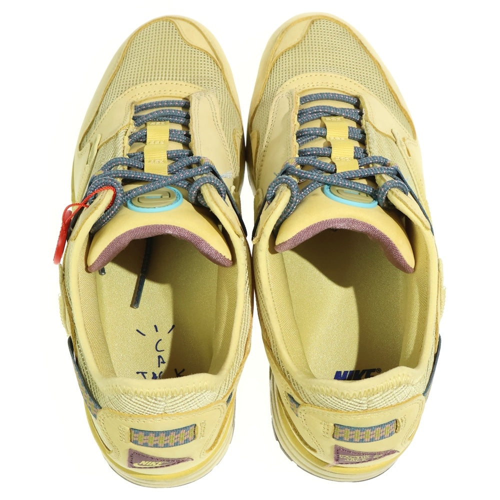 NIKE(ナイキ) ×TRAVIS SCOTT AIR MAX 1 CACTUS GOLD DO9392-700 トラヴィススコット エアーマックス1 カクタスゴールド ローカットスニーカー イエロー US9.5/27.5cm