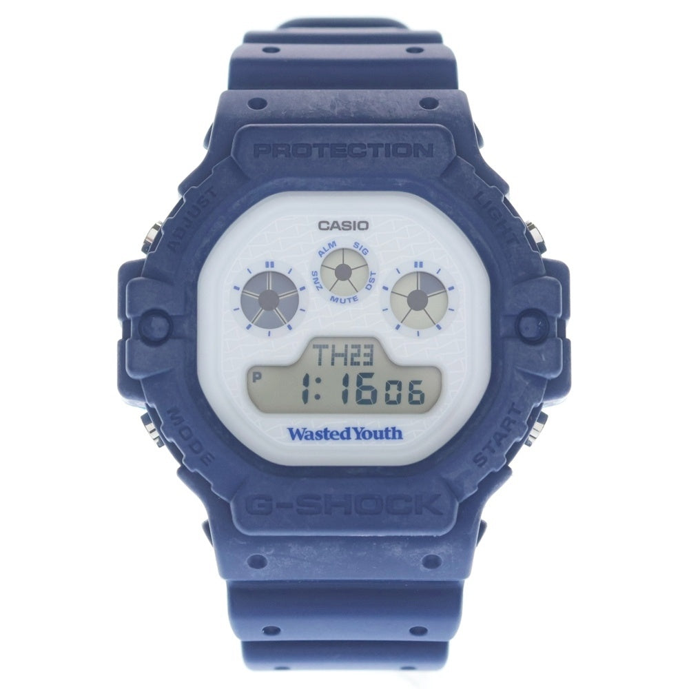 CASIO G-SHOCK(カシオ ジーショック) ×WASTED YOUTH DW-5900WY-2JR ウェイステッドユース 腕時計 電池式 ネイビー/ホワイト