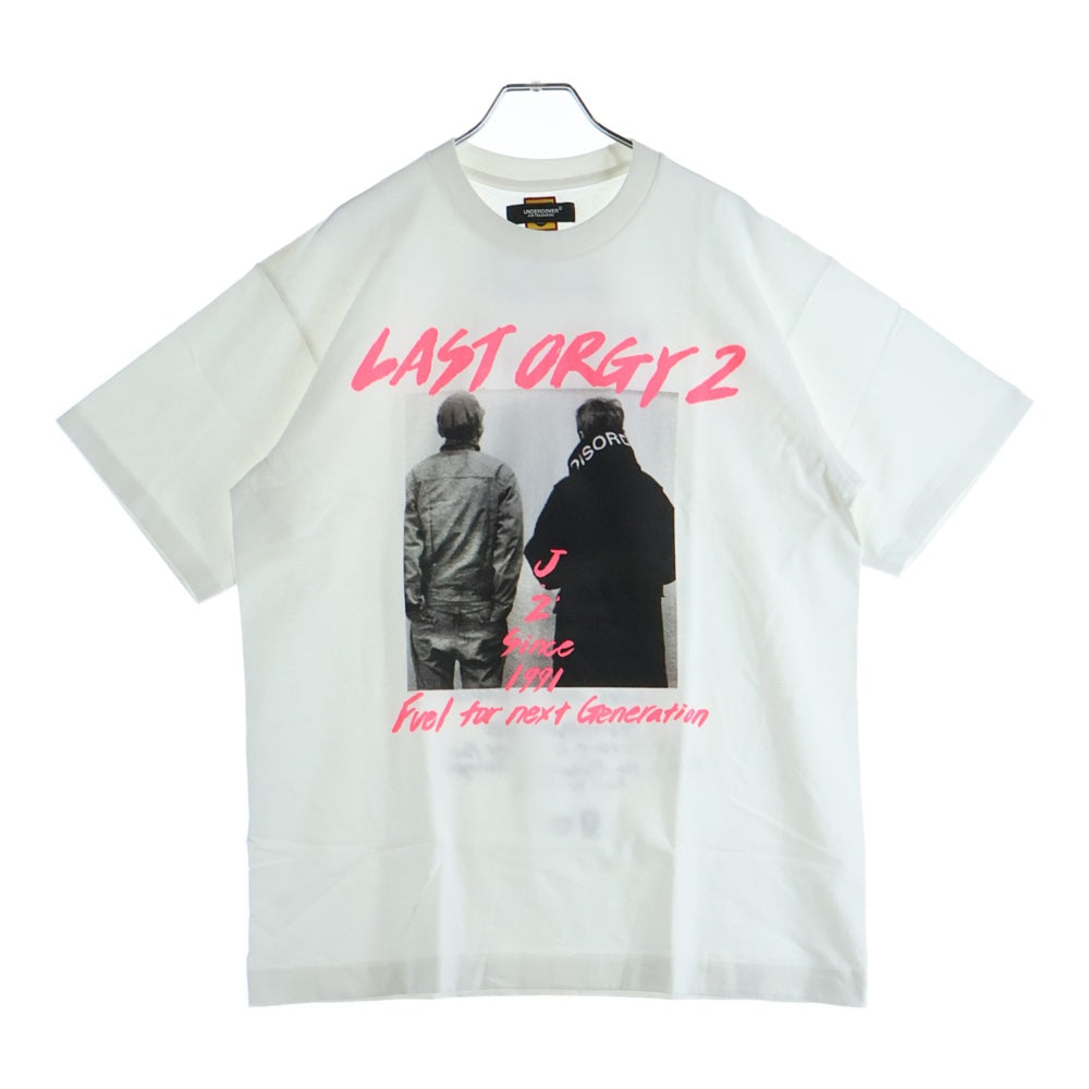 HUMAN MADE(ヒューマンメイド) 22AW ×UNDERCOVER LAST ORGY2 S/S T-SHIRT アンダーカバー ラストオージー プリントロゴ 半袖Tシャツ カットソー ホワイト XX24TE002