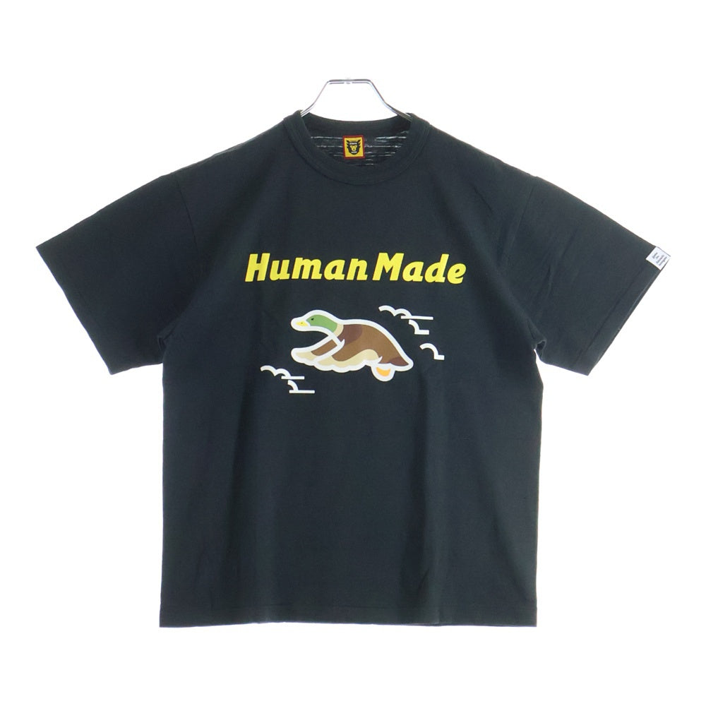 HUMAN MADE(ヒューマンメイド) GRAPHIC T-SHIRT ダック プリントロゴ 半袖Tシャツ カットソーブラック HM23TE002